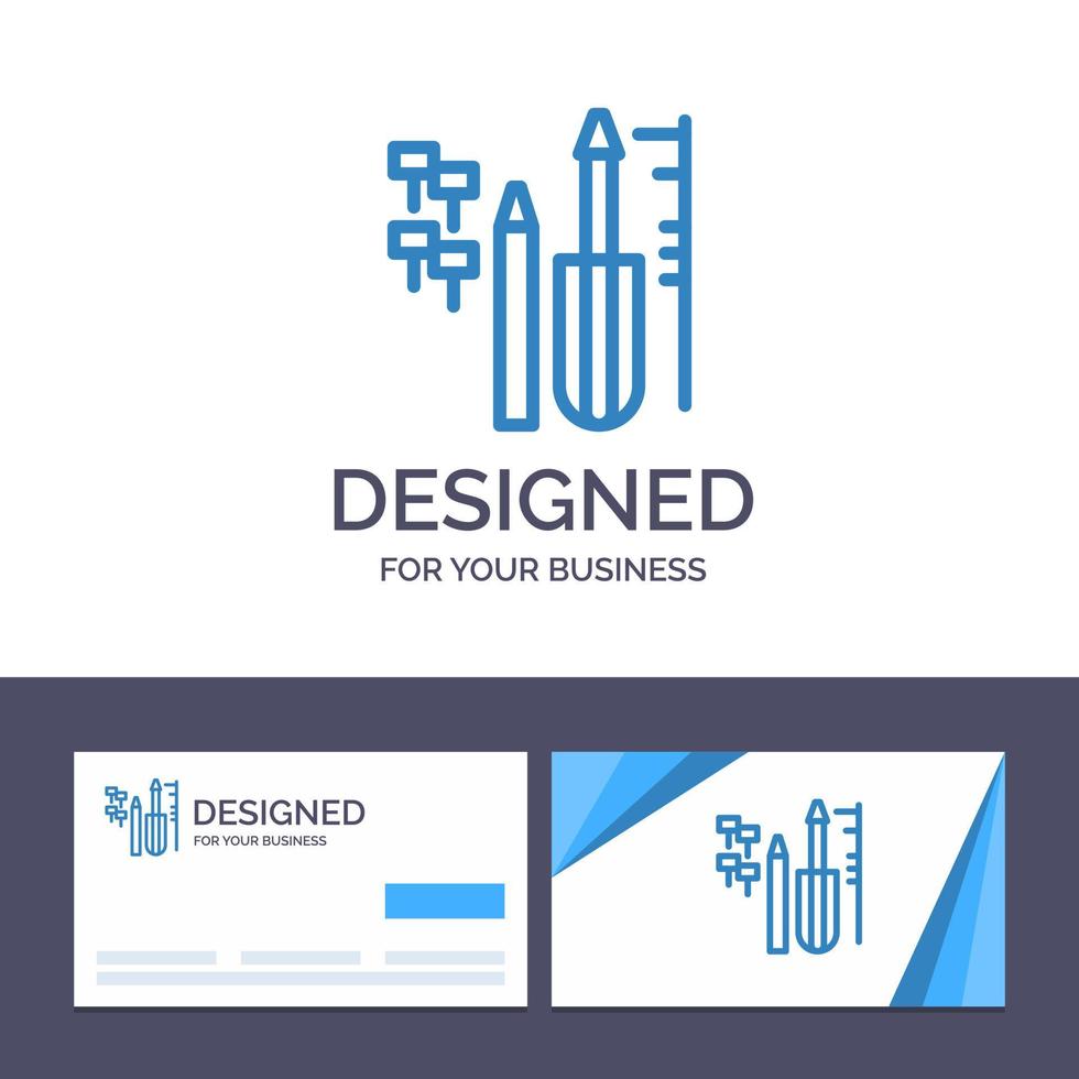 carte de visite créative et modèle de logo réparation illustration vectorielle de matériel d'ingénierie personnalisé vecteur