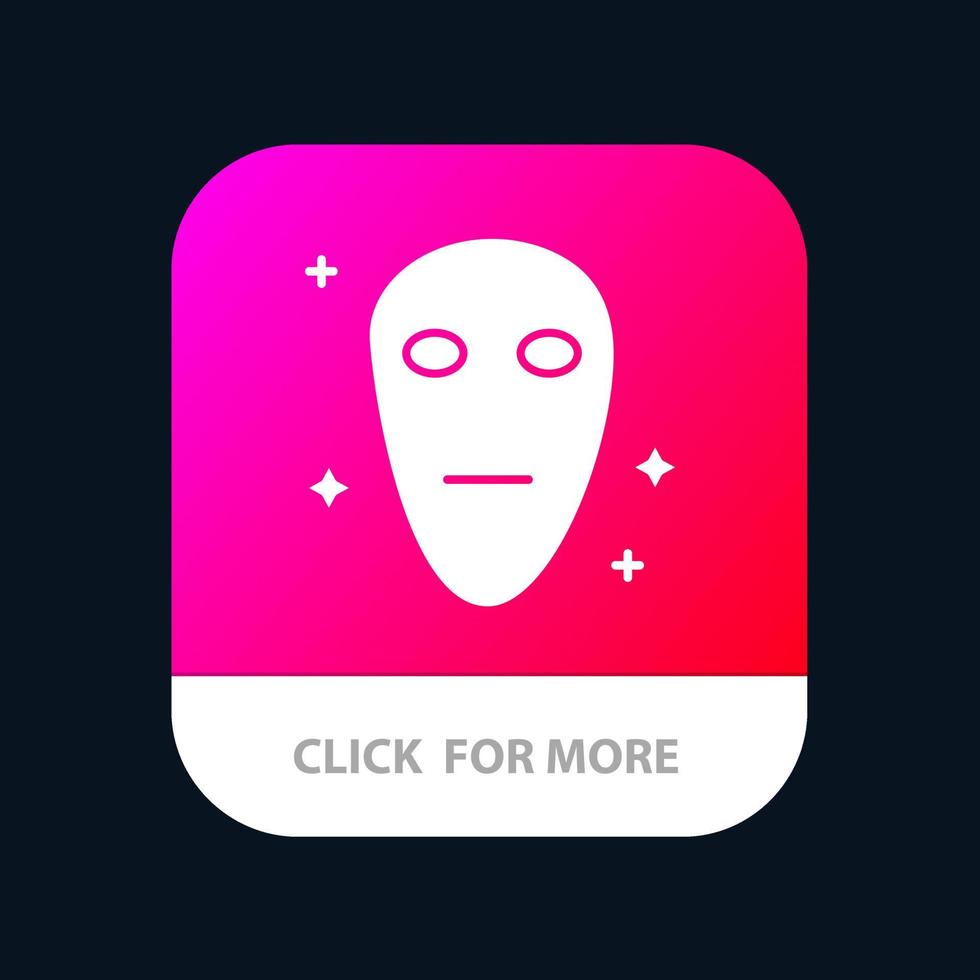 bouton d'application mobile extraterrestre galaxy space version de glyphe android et ios vecteur