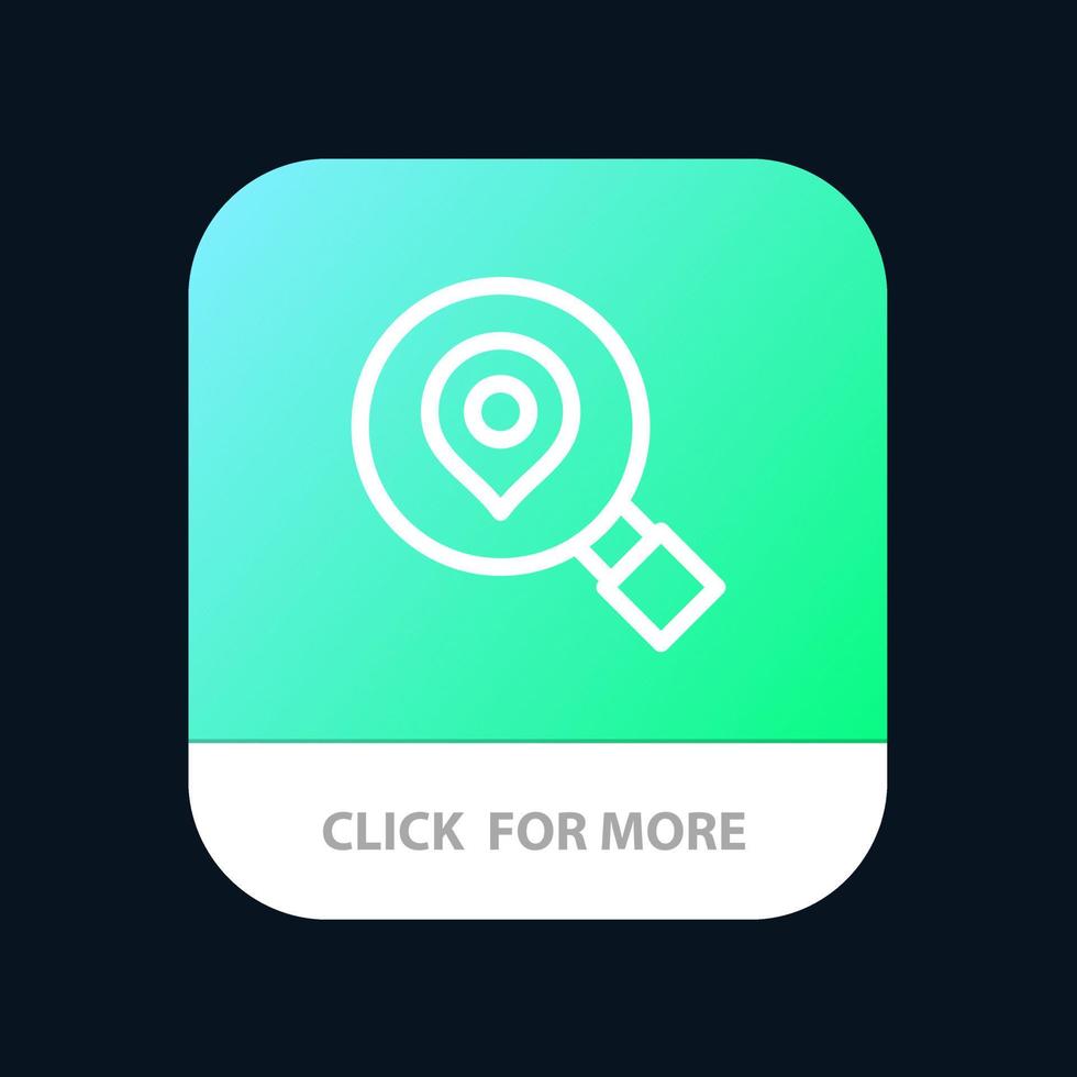 recherche recherche carte emplacement bouton application mobile version ligne android et ios vecteur
