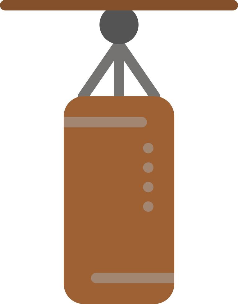 sac de boxe sac de frappe poinçonnage plat couleur icône vecteur icône modèle de bannière