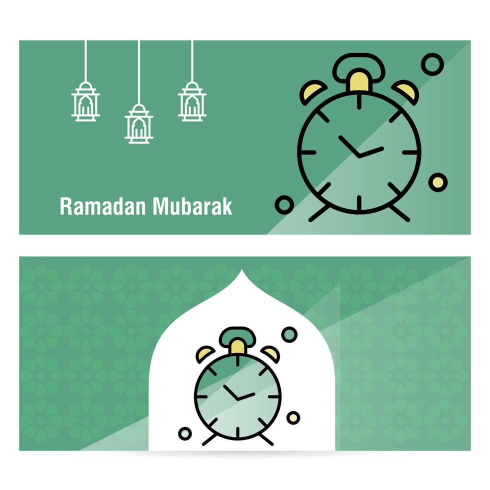 bannière de concept ramadan kareem avec des motifs islamiques vecteur