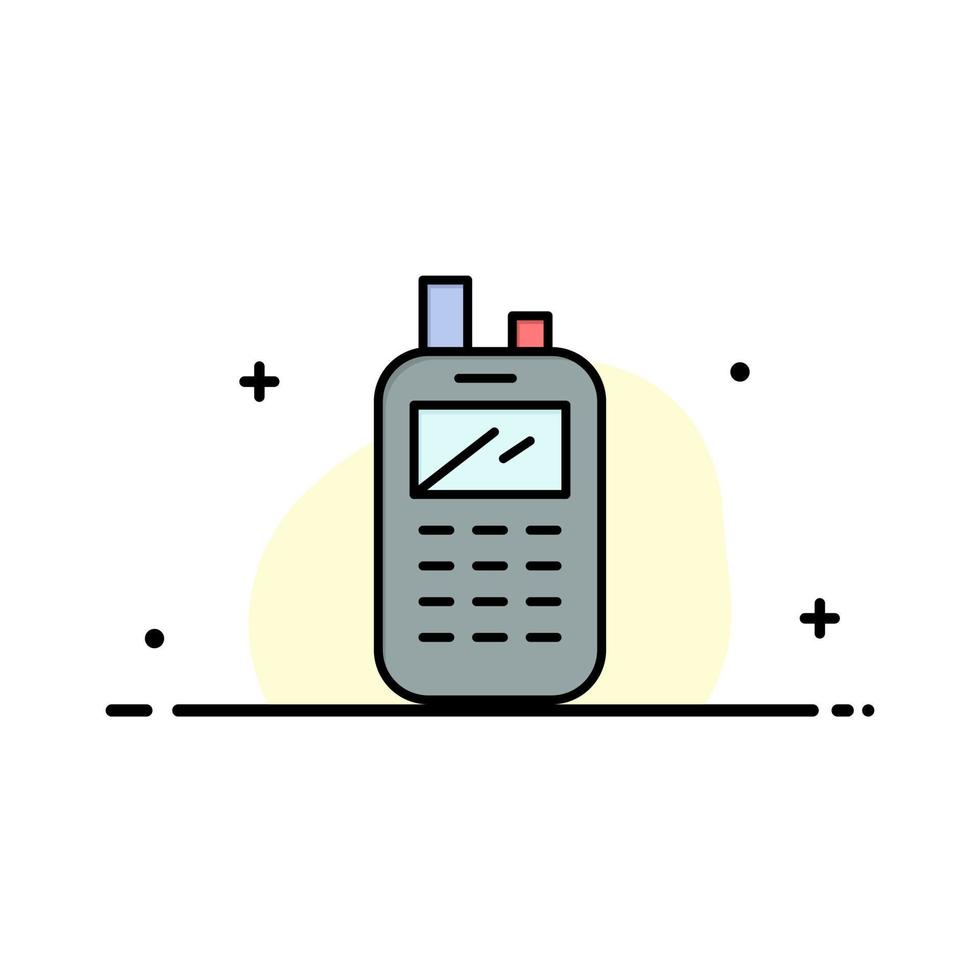 modèle de logo d'entreprise sans fil récepteur radio téléphone couleur plate vecteur