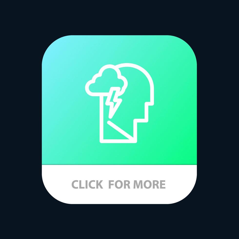 énergie esprit mental puissance bouton application mobile version ligne android et ios vecteur