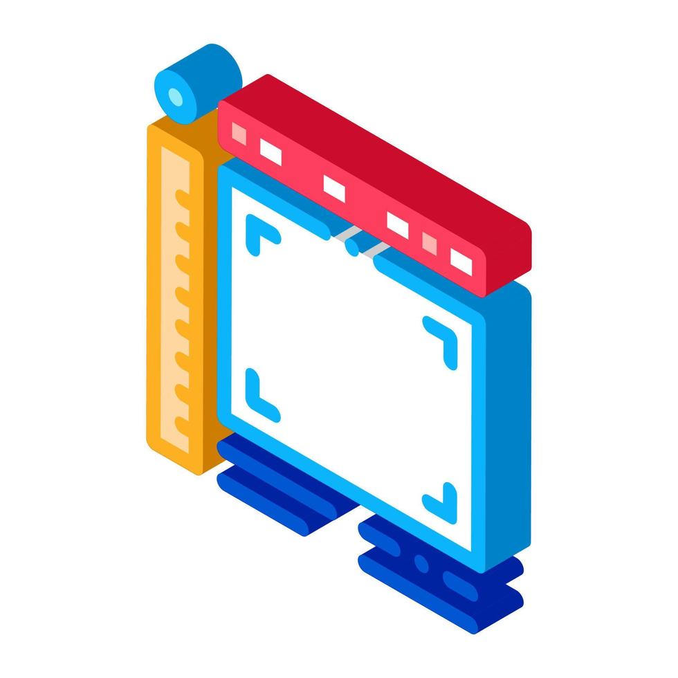 cadre de taille d'image icône isométrique illustration vectorielle vecteur