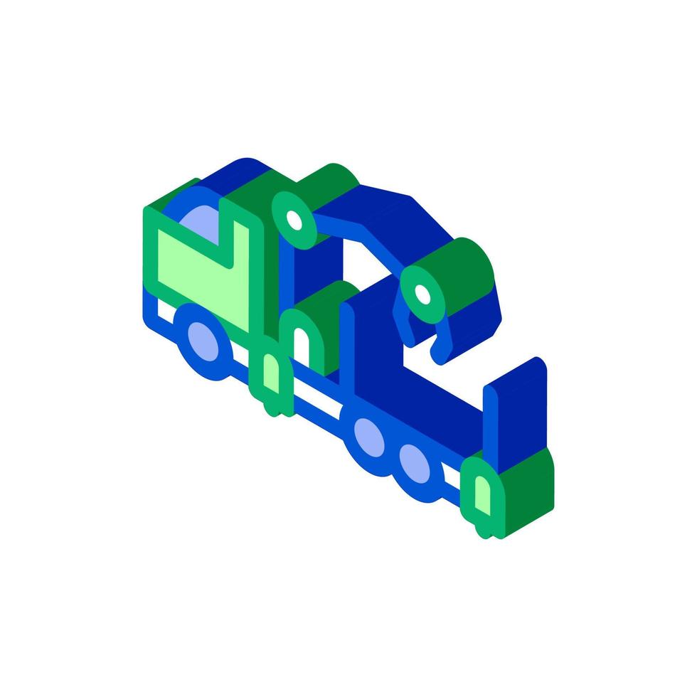 camion manipulateur icône isométrique illustration vectorielle vecteur