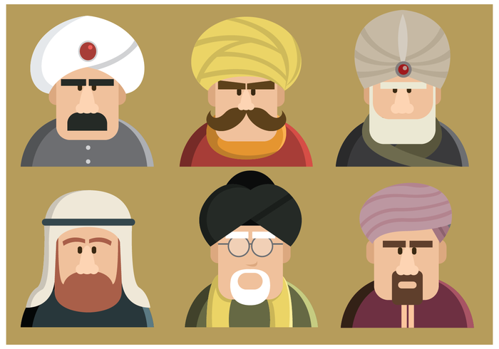 Vecteur de personnages de sultan