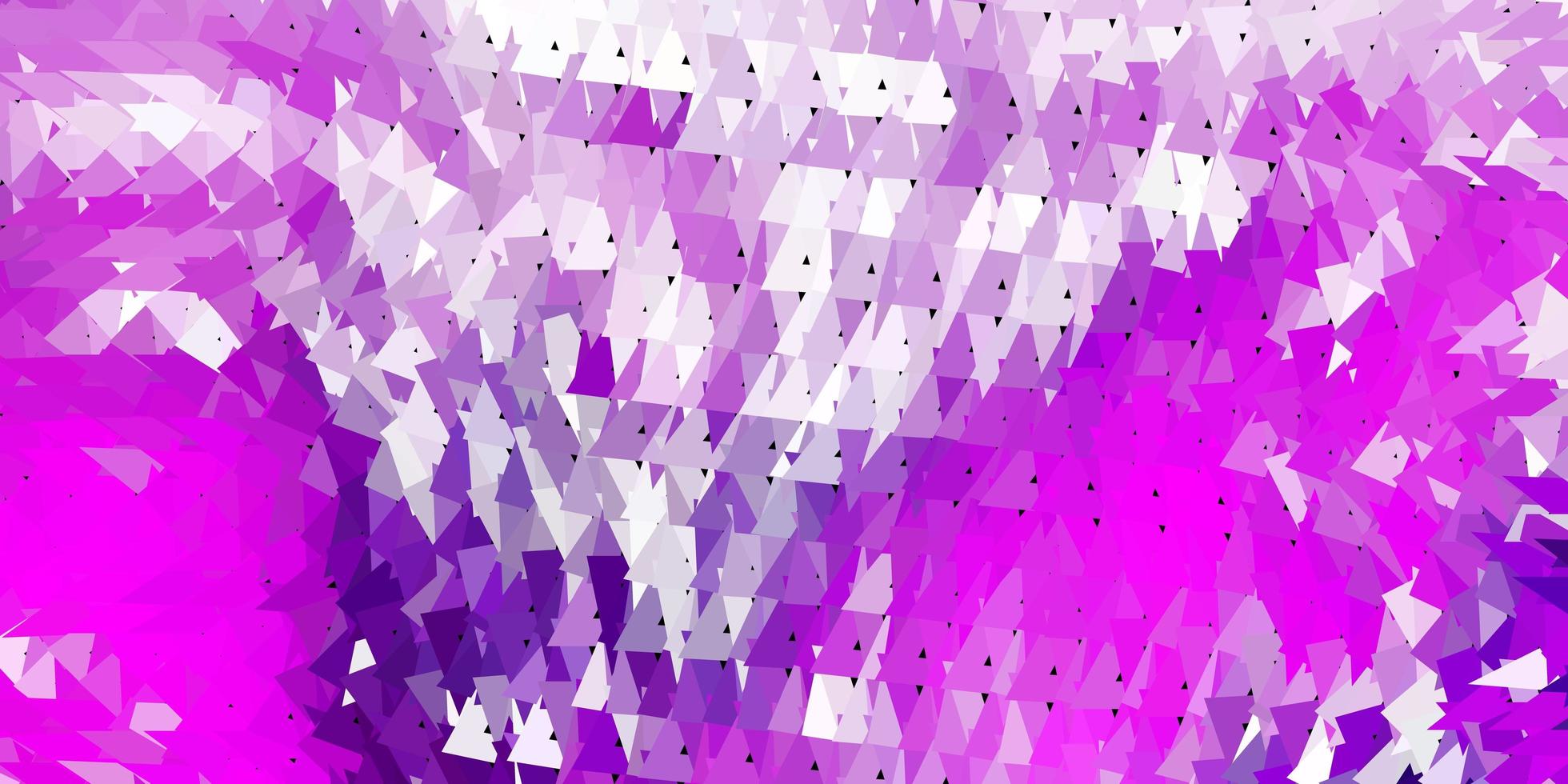 toile de fond mosaïque triangle vecteur violet clair, rose.