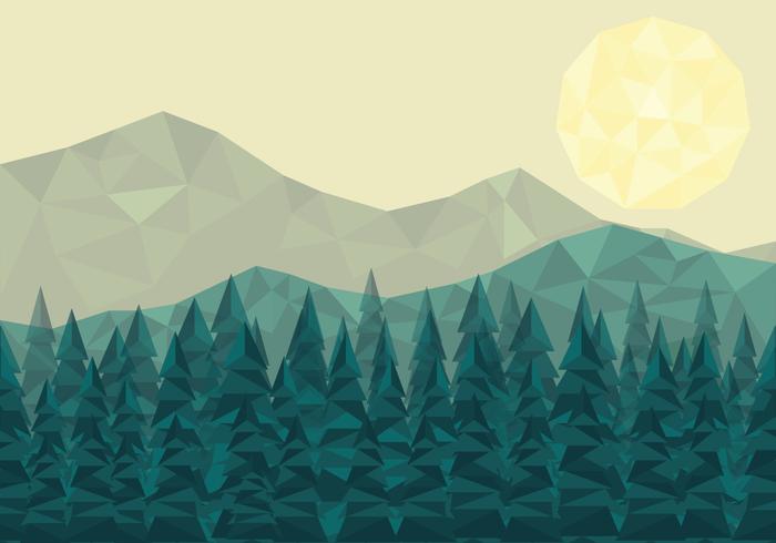 Bacground de vecteur de forêt Low Poly vecteur