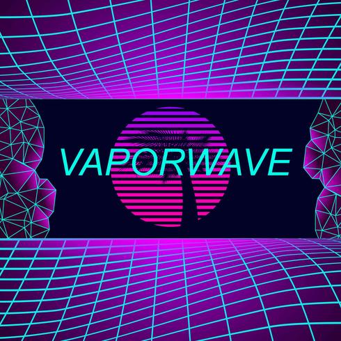 Fond de Vaporwave vecteur