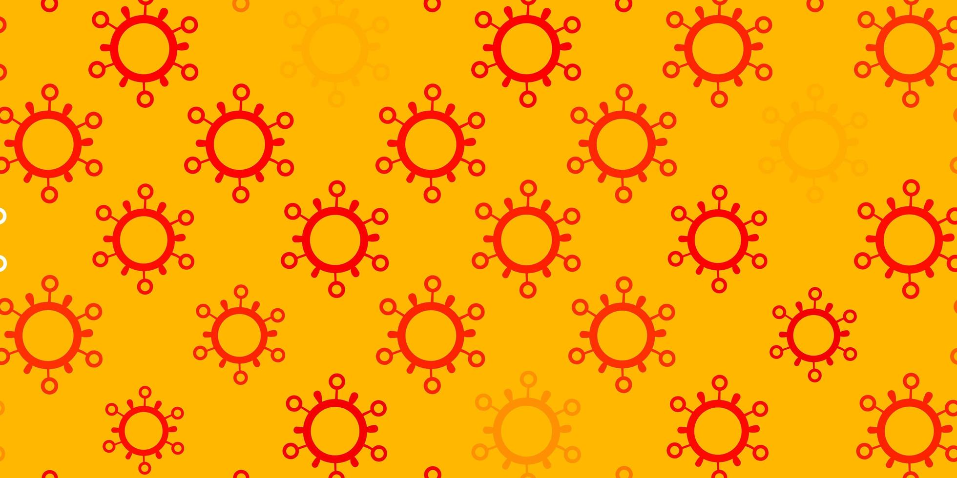 modèle vectoriel orange clair avec des signes de grippe