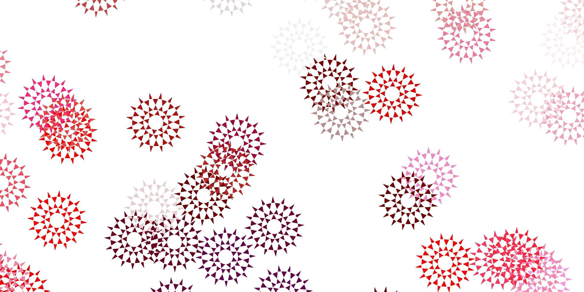 illustrations naturelles de vecteur rose clair, rouge avec des fleurs.
