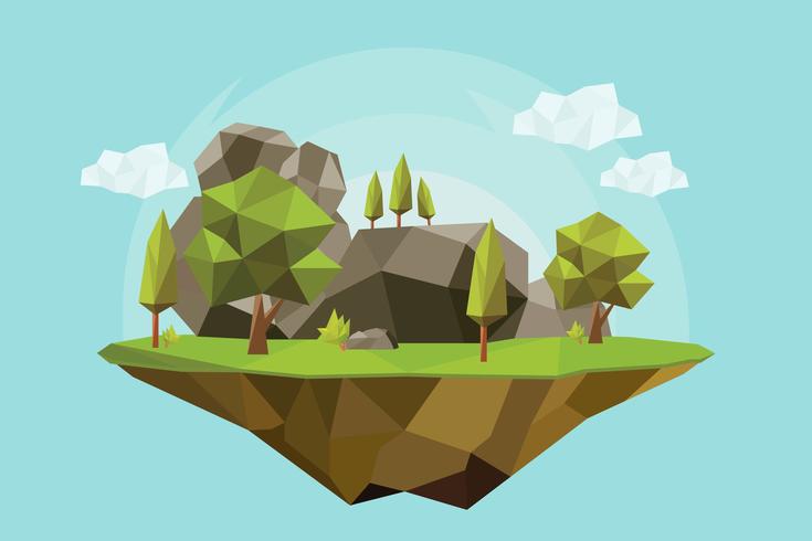 Vecteurs de forêt Low Poly vecteur