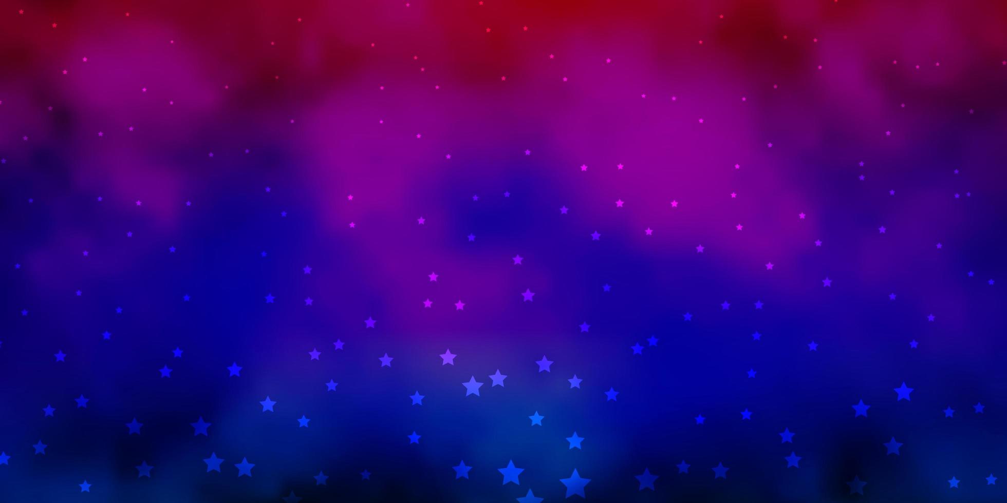 fond de vecteur multicolore sombre avec de petites et grandes étoiles.