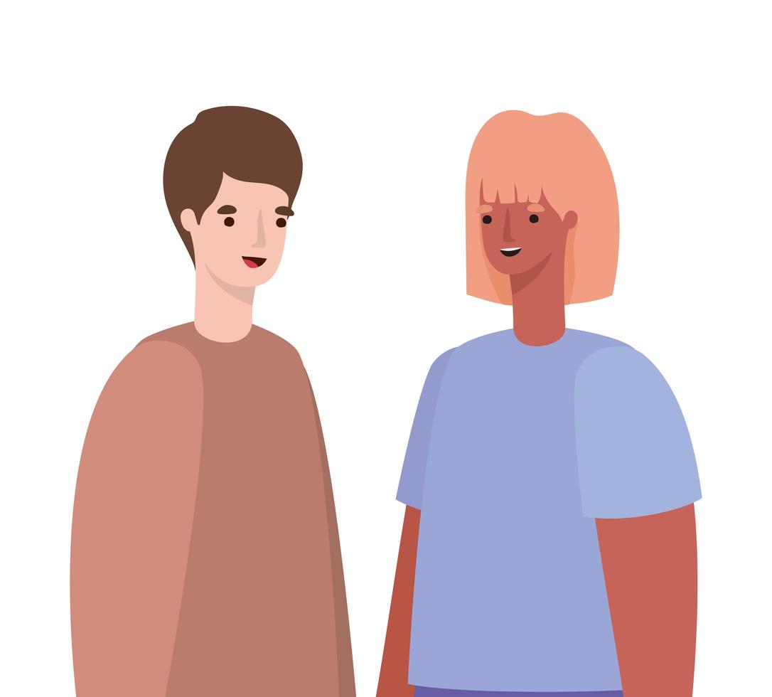 conception de vecteur avatar femme et homme