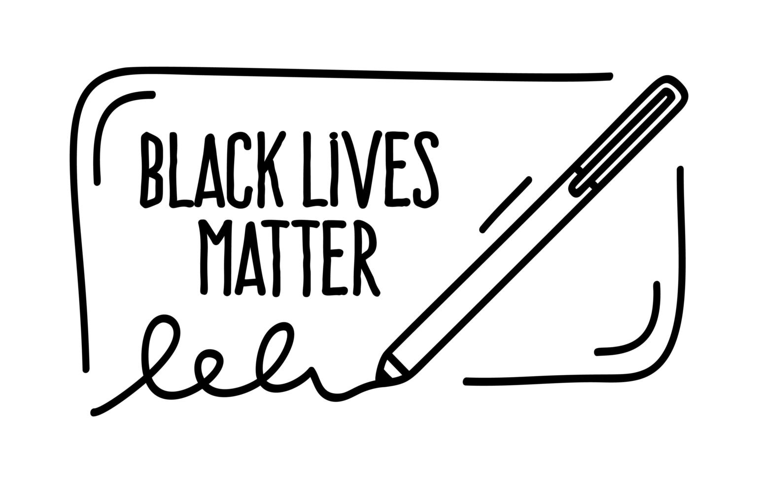 Les vies noires comptent une bannière de protestation sur les droits humains des Noirs en Amérique. illustration vectorielle. affiche et symbole de l'icône. vecteur