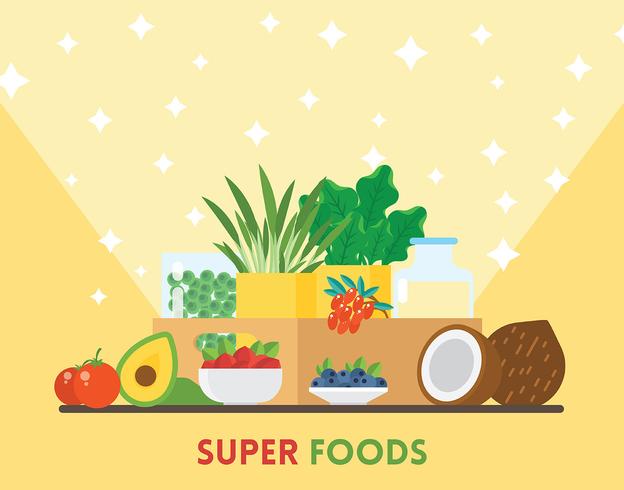 Illustration de Super Foods vecteur