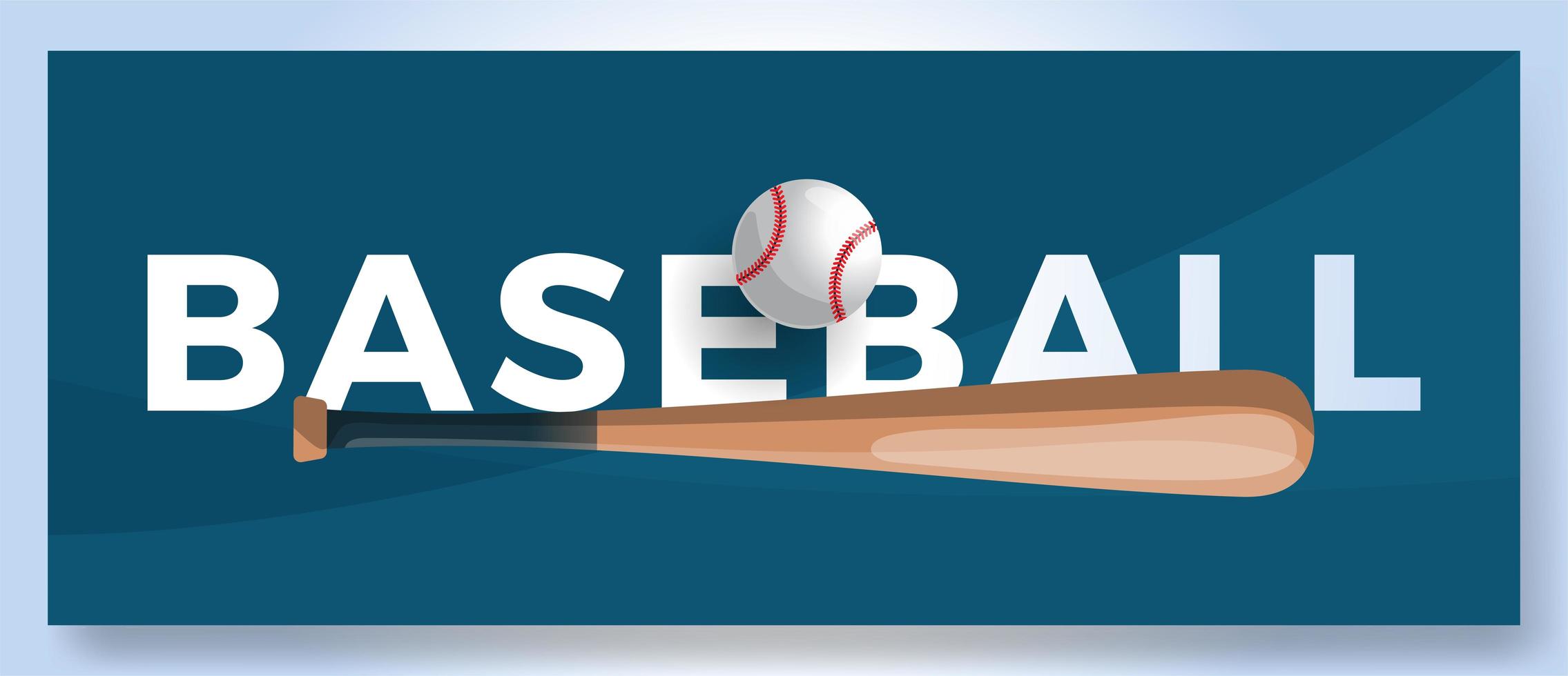logo de baseball de mot typographie vectorielle. logo de sport avec équipement pour illustration vectorielle de conception d'impression vecteur