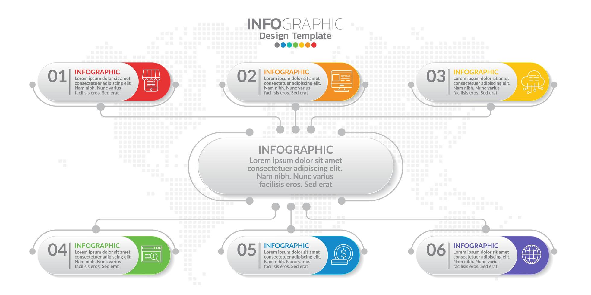 éléments infographiques pour le contenu, diagramme, organigramme, étapes, parties, chronologie, flux de travail, graphique. vecteur