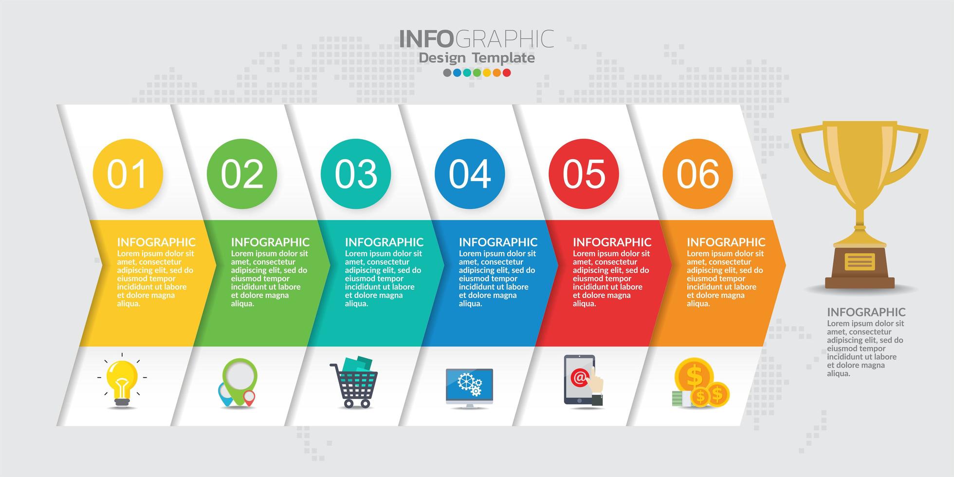 éléments infographiques pour le contenu, diagramme, organigramme, étapes, parties, chronologie, flux de travail, graphique. vecteur