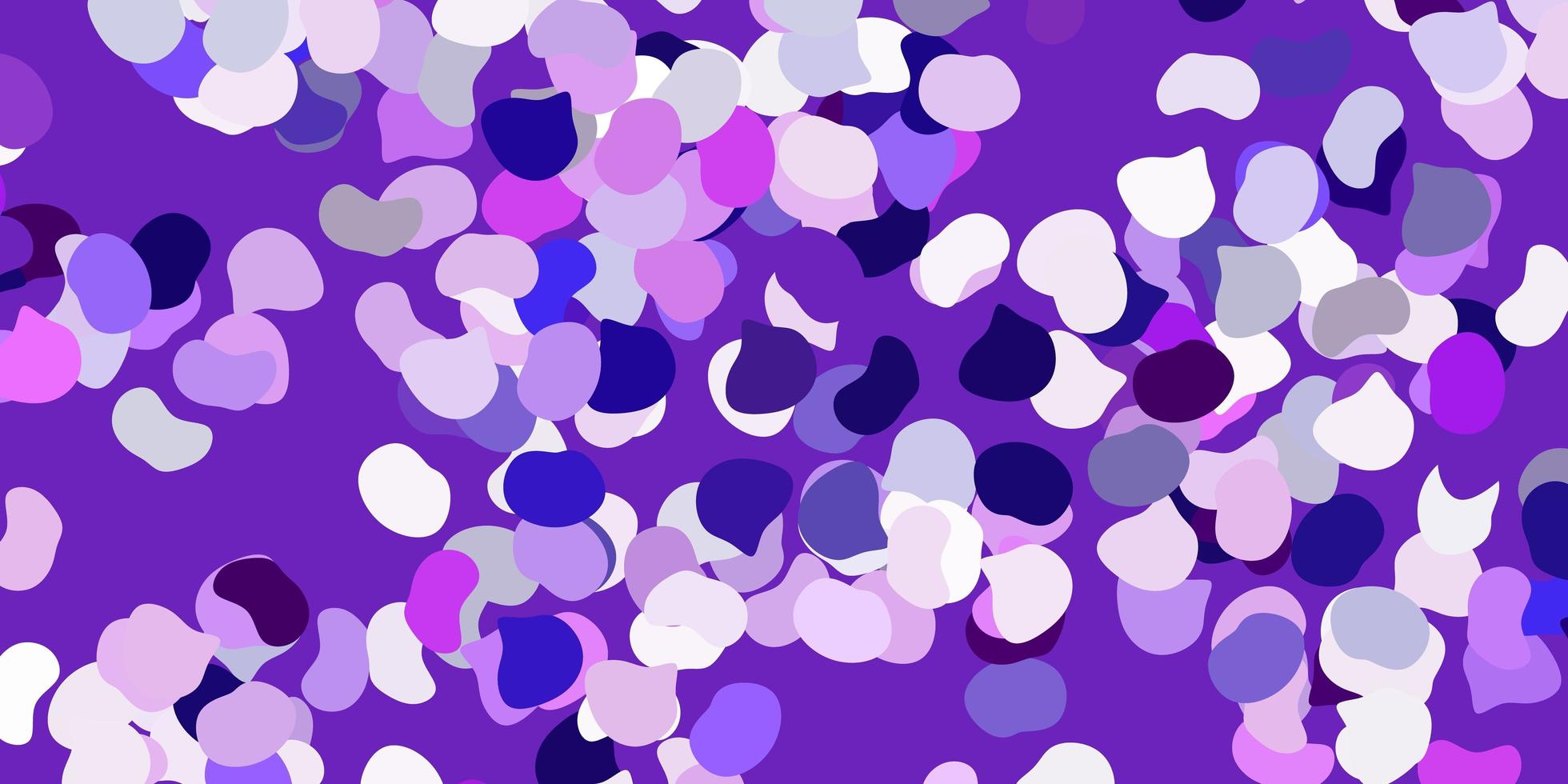 toile de fond de vecteur violet clair avec des formes chaotiques.