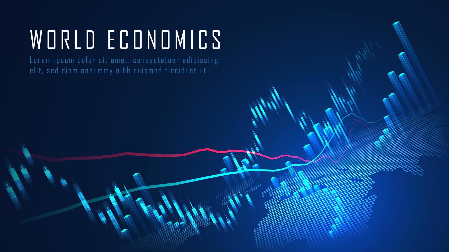 graphique boursier ou de trading forex vecteur