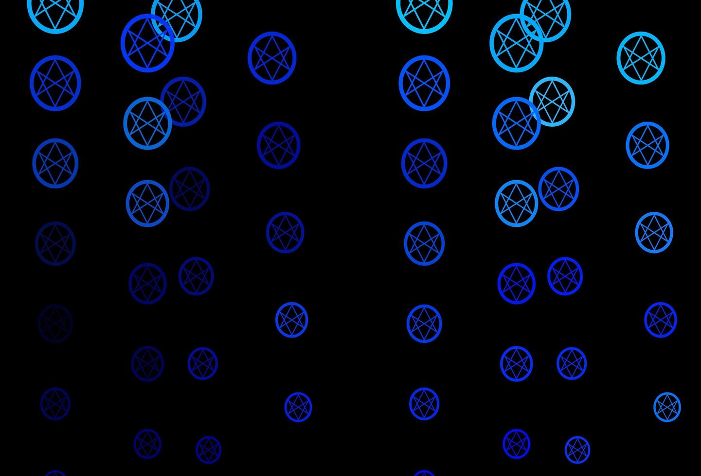 modèle vectoriel bleu foncé avec des éléments magiques.