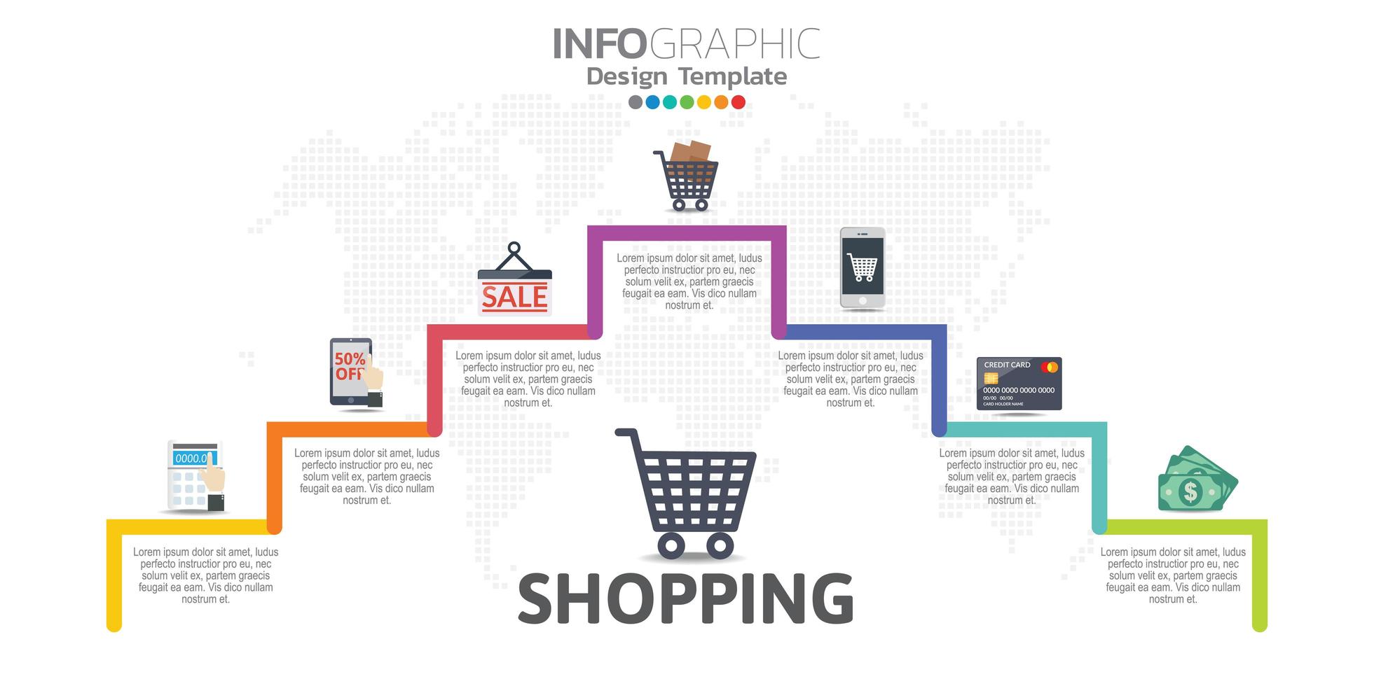 infographie pour concept d'entreprise avec des icônes et des options ou des étapes. vecteur