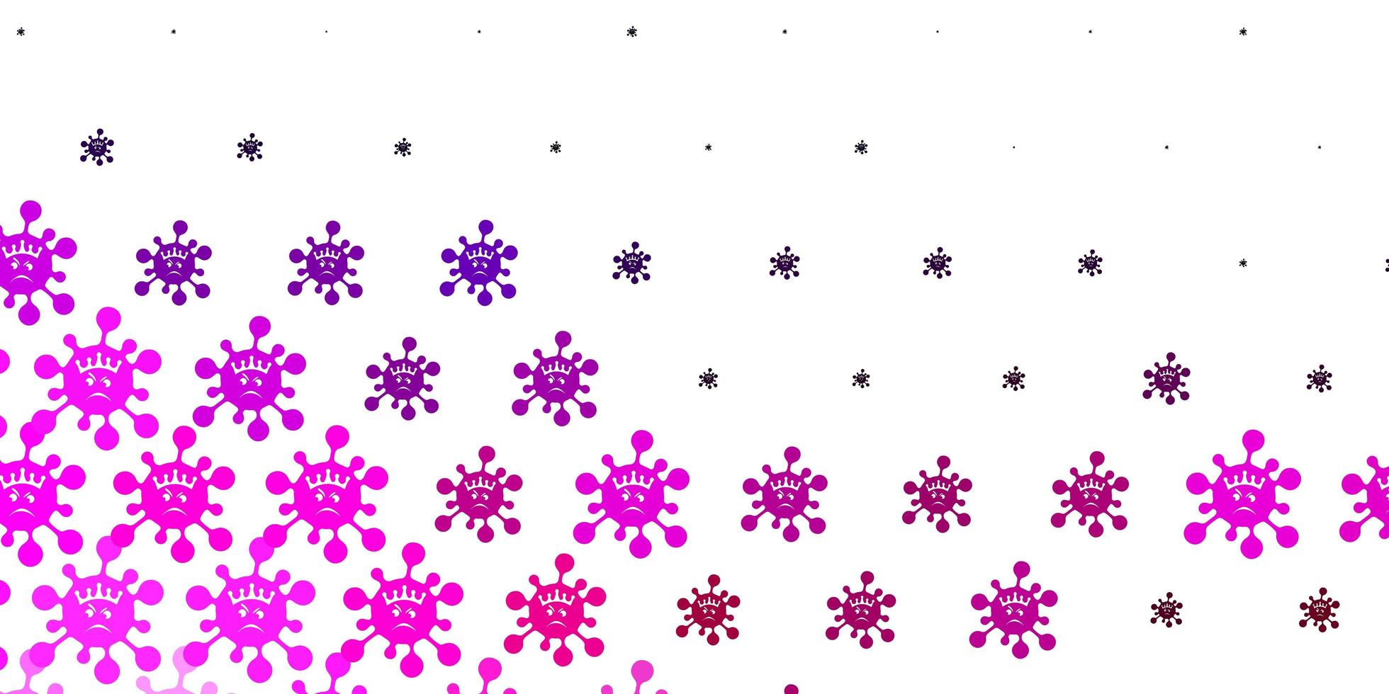modèle vectoriel violet clair, rose avec des signes de grippe