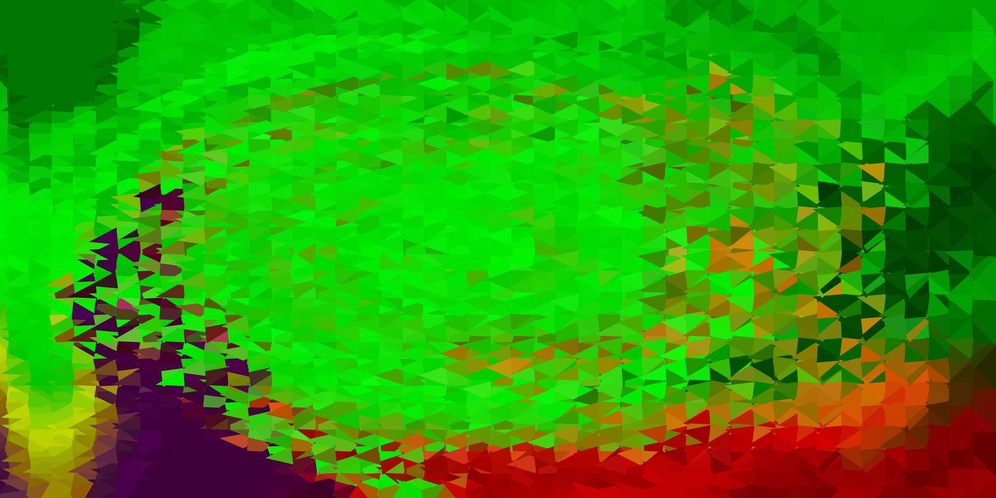 toile de fond triangle abstrait vecteur vert clair, rouge.