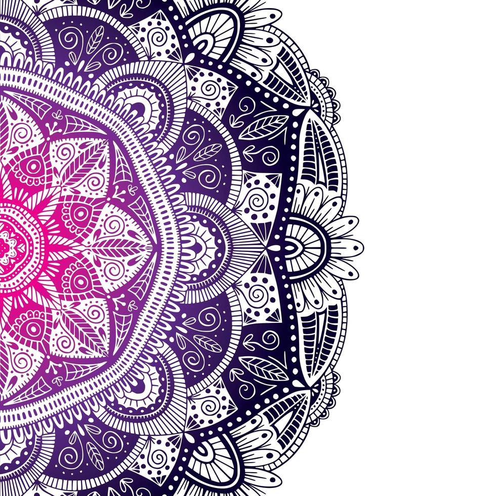 mandala ethnique floral ornemental coloré vecteur