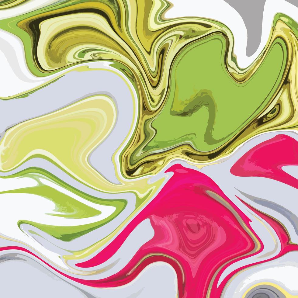 Texture de marbre liquide avec fond coloré abstrait vecteur
