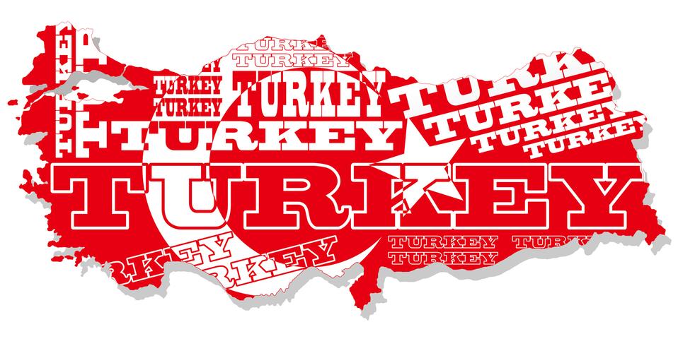 Une carte de la Turquie. vecteur