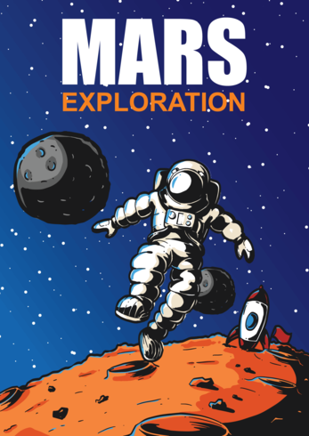 mars illustration d'exploration vecteur