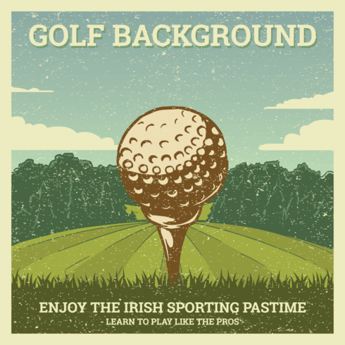 Illustration de golf Vintage vecteur