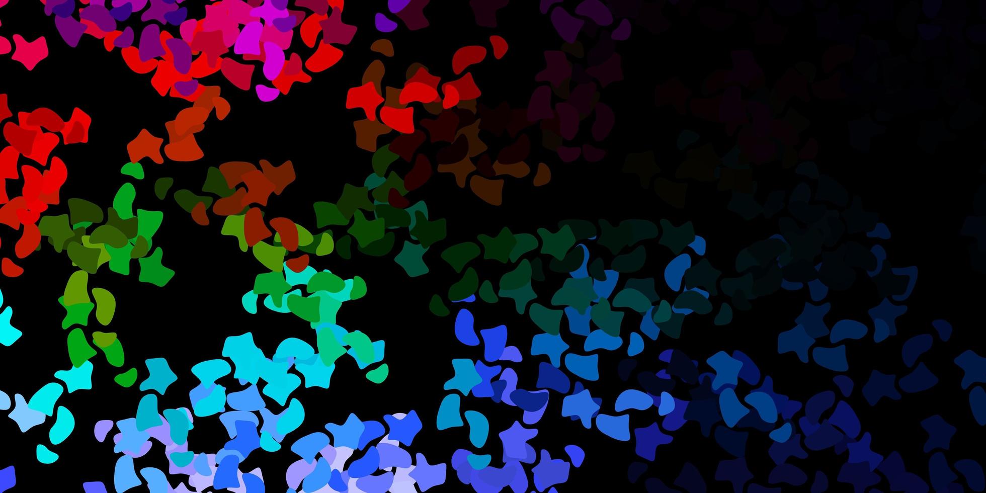 modèle de vecteur multicolore sombre avec des formes abstraites.