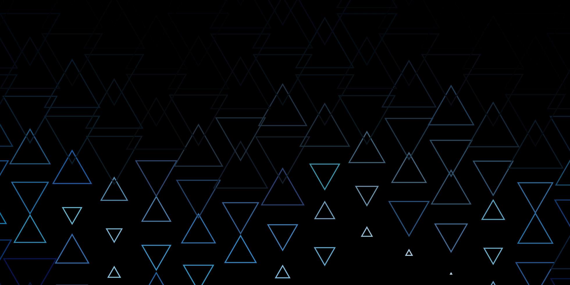 disposition de vecteur bleu foncé avec des lignes, des triangles.