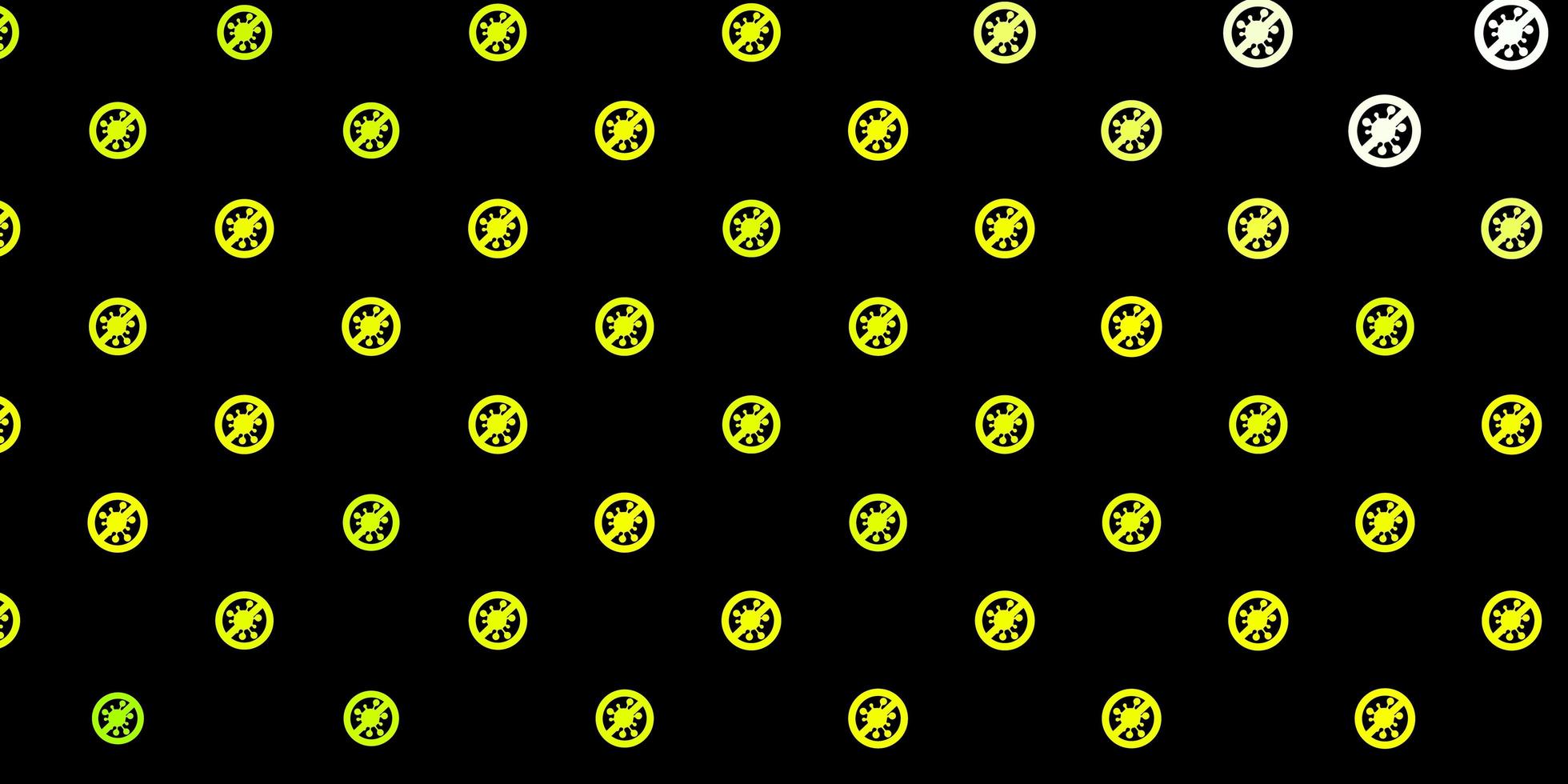 modèle vectoriel vert foncé, jaune avec des signes de grippe.