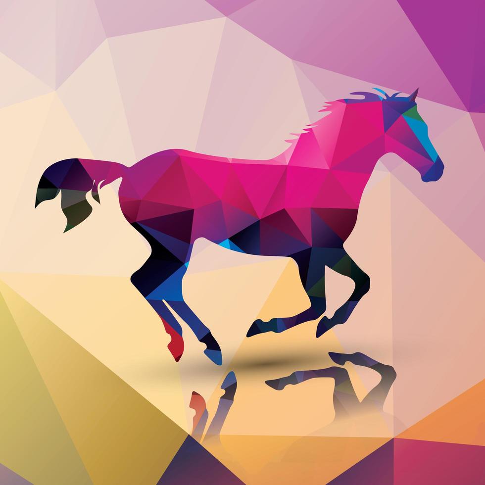 cheval polygonal géométrique vecteur