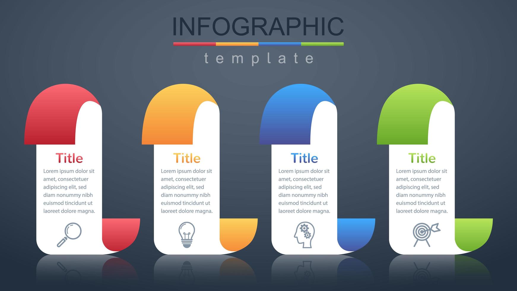 modèle de bannière corporative et commerciale infographie moderne vecteur