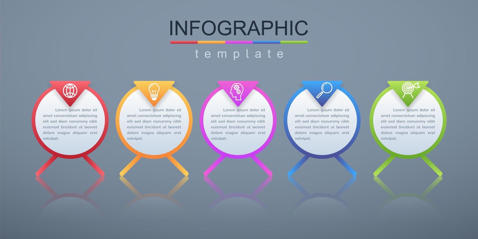 modèle de bannière corporative et commerciale infographie moderne vecteur