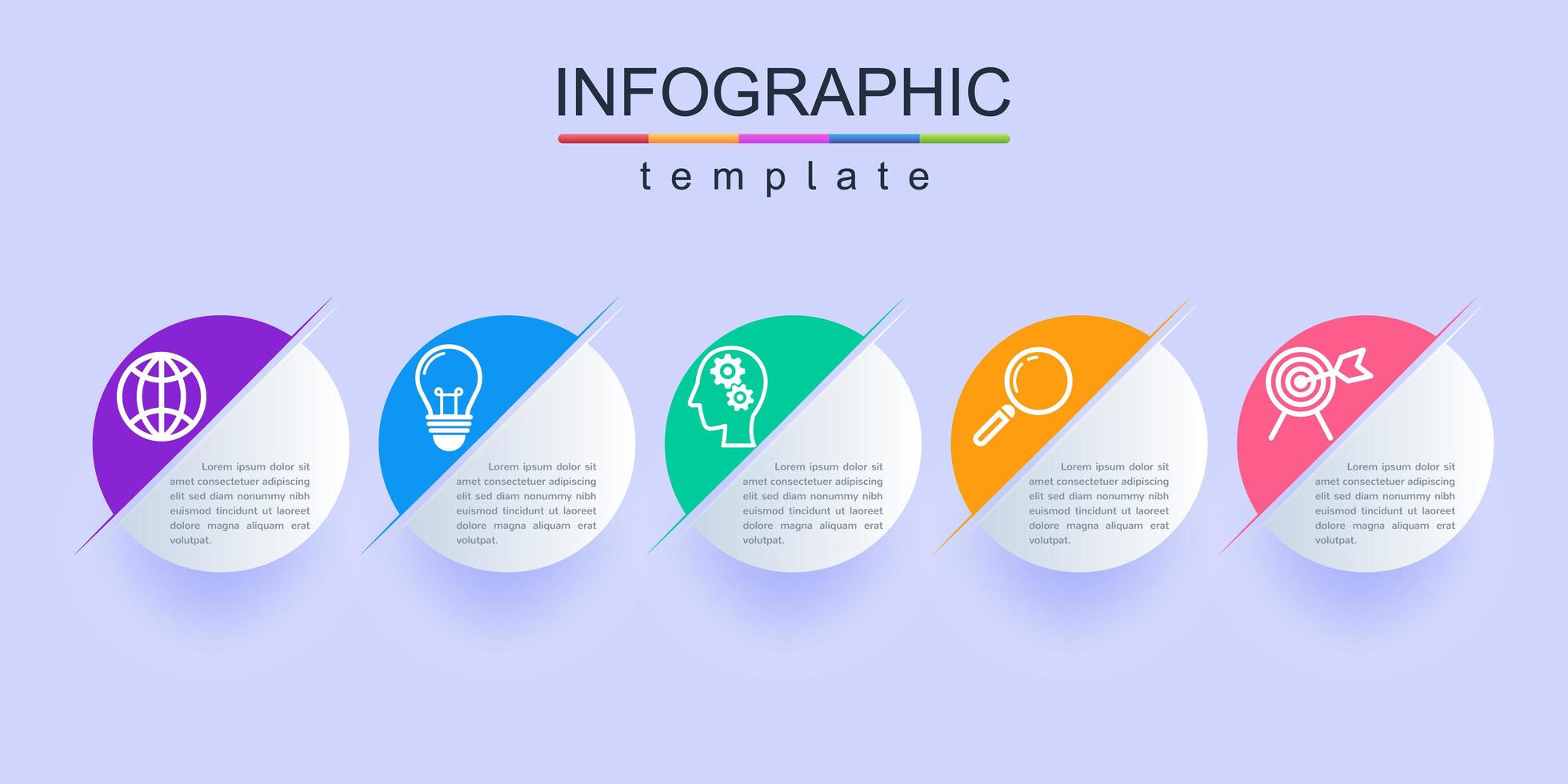 modèle de bannière corporative et commerciale infographie moderne vecteur