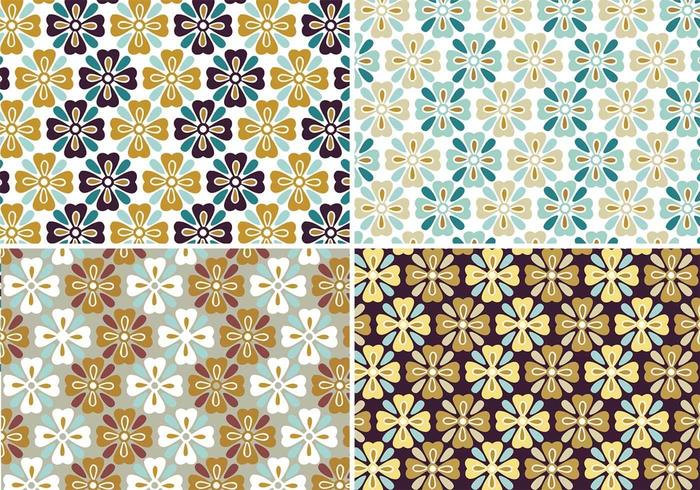 Patterns de fleurs d'automne et fonds d'écran vecteur