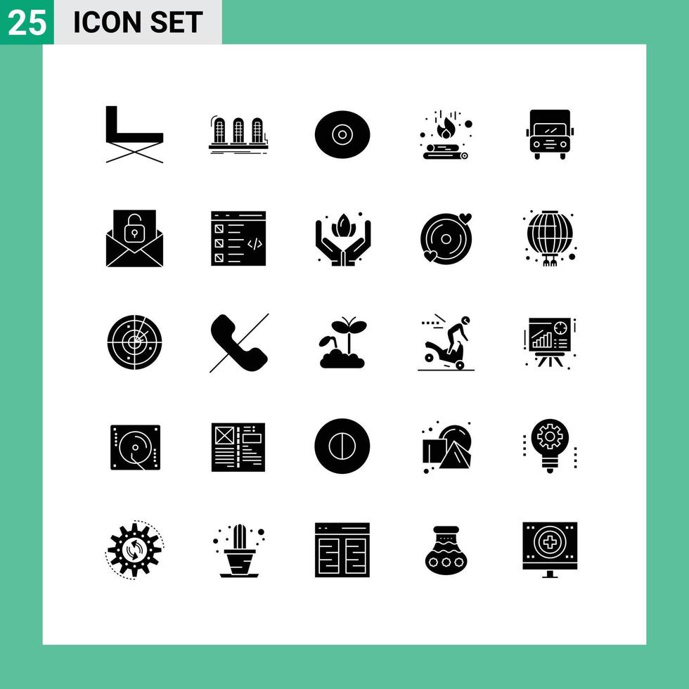 ensemble de 25 symboles d'icônes d'interface utilisateur modernes signes pour les éléments de conception vectoriels modifiables vecteur