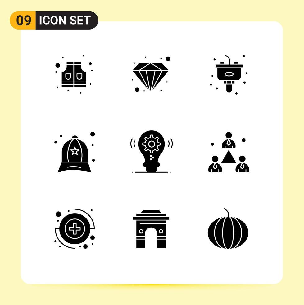 pack d'icônes vectorielles stock de 9 signes et symboles de ligne pour définir l'idée de vêtements d'ampoule de cuisine éléments de conception vectoriels modifiables vecteur