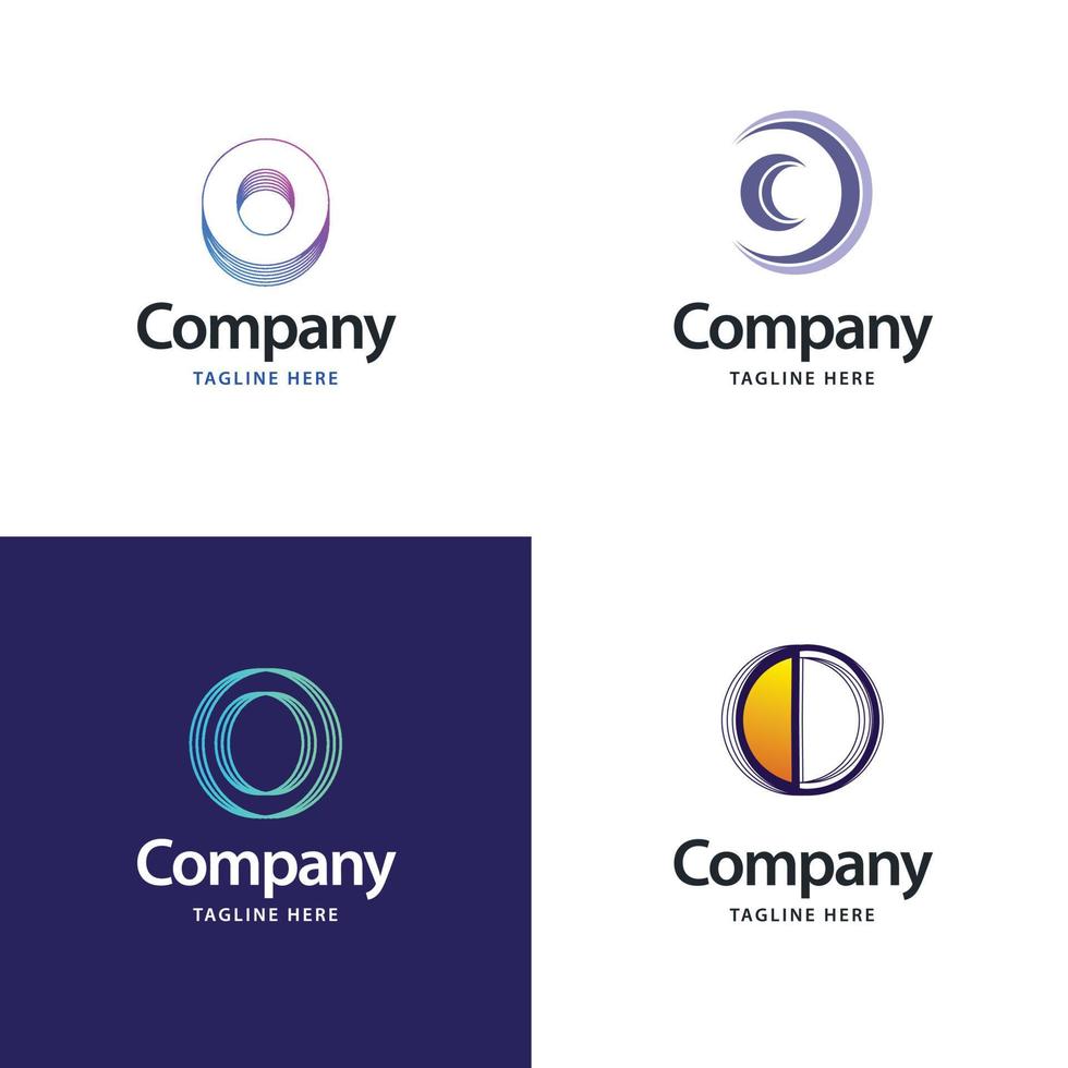 lettre o grand logo pack design création de logos modernes créatifs pour votre entreprise vecteur