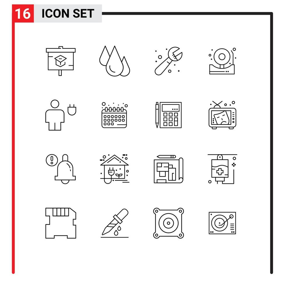aperçu de l'interface mobile ensemble de 16 pictogrammes d'éléments de conception vectoriels modifiables du système d'alerte d'étude de cloche d'avatar vecteur