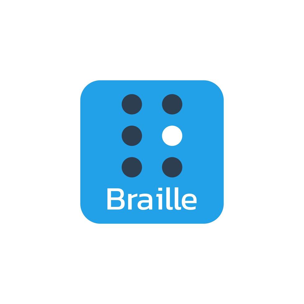 icône de la langue braille vecteur