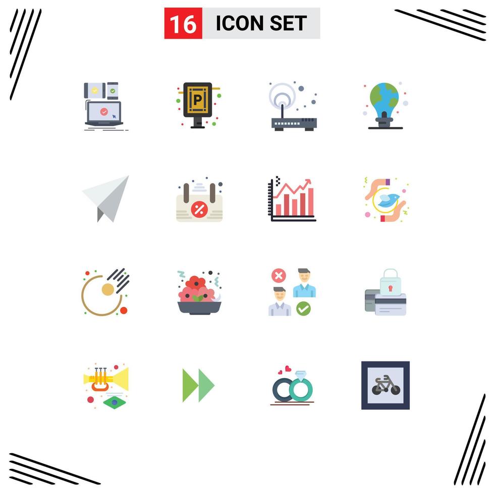 pack d'icônes vectorielles stock de 16 signes et symboles de ligne pour le point de protection du tableau vert ampoule pack modifiable d'éléments de conception de vecteur créatif