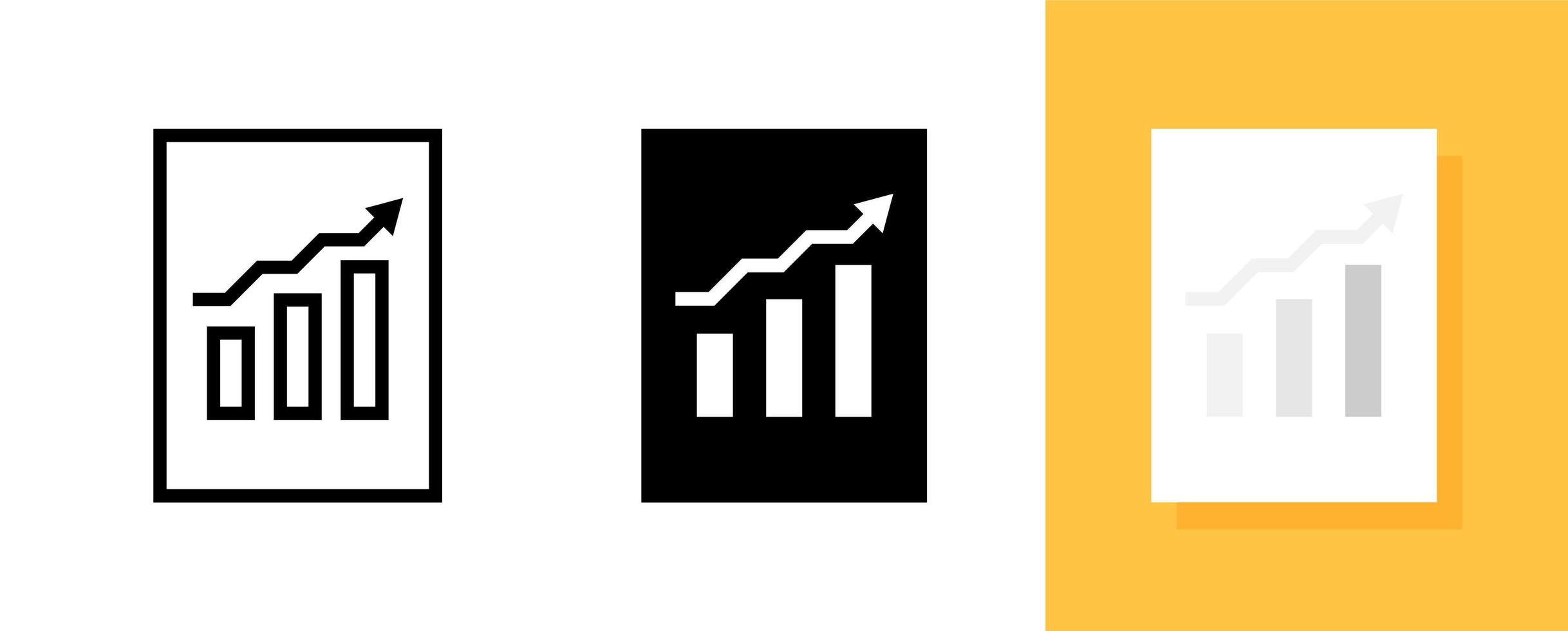 informations commerciales ou données avec jeu d'icônes de symbole de barre graphique vecteur