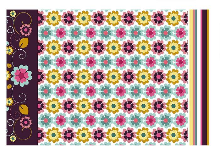 Paquet de papier peint floral et motif Vector